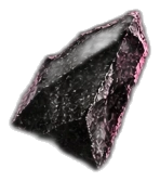 Obsidian crystal facet shard (Bottom-Left Shard)